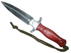 Cuchillo Daga tipo Bota, marca Lion Tools, Mango Imitacion Madera