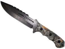 Cuchillo para Caceria, Supervivencia o Campismo marca Lion Tools, 8945, Seis Perforaciones, Defensa Personal
