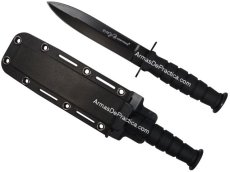 Cuchillo Tactico Mini Daga marca Lion Tools, Pavonado Negro