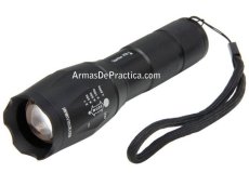 Linterna, Lampara Tactica Cree Led, Aluminio color Negro