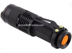 Linterna, Lampara Tactica Mini Cree Led, Aluminio color Negro