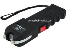 Paralizador Electrico, Stun Gun, Linterna Recargable tamaño Mediano color Negro