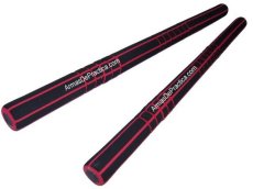 Palos Filipinos Forrados de Espuma para Adiestramiento, Kali Eskrima, Artes Marciales Filipinas, Negro con Rojo