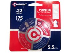 Diabolos Crosman 5.5 mm., .22, Punta Conica, 175 pzas., Armas de Practica, Defensa Personal, Supervivencia