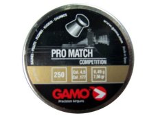 Diabolos Gamo Pro Match 4.5 mm., Punta Plana, 250 pzas., Armas de Practica, Defensa Personal, Supervivencia