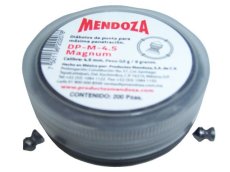 Diabolos Mendoza Magnum 4.5 mm., .177, Punta Conica, 200 pzas., Armas de Practica, Defensa Personal, Supervivencia