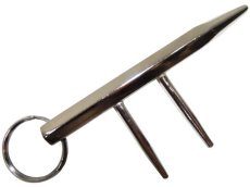 Kubotan con Puas en Acero, Puntos de Presion, Defensa Personal, Niquelado