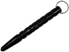 Yawara Sencilla en Aluminio, Puntos de Presion, Defensa Personal, Punta Grande, Negro