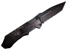 Navaja Plegable Automatica marca Lion Tools, Hoja tipo Tanto, Pavonada