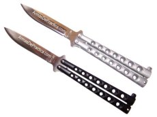 Navaja Mariposa / Balisong Economica Lion Tools, Aluminio o Pavonada