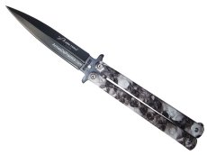Navaja Mariposa / Balisong marca Lion Tools modelo Craneos Blancos