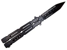 Navaja Mariposa / Balisong marca Lion, Pavonada, Punta en V