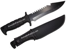 Cuchillo para Supervivencia o Campismo marca Lion Tools, Aserrado, Defensa Personal