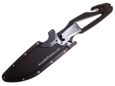 Cuchillo Tactico para Supervivencia o Campismo marca Lion Tools, Full Tang, Pavonado con Pinzas