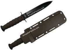 Cuchillo Tactico Mini Daga marca Lion Tools, Pavonado Negro