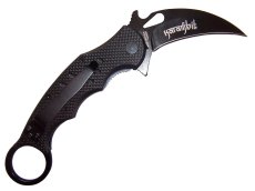 Navaja Karambit Plegable Fox, Manual, Pavonado en color Negro