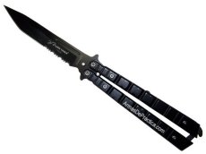 Navaja Mariposa, Lion Tools, Dentada, Pavonado Negro, Supervivencia, Defensa Personal, Balisong