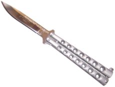 Navaja Mariposa Lion Tools, Economica, Supervivencia, Defensa Personal, Balisong, Plata