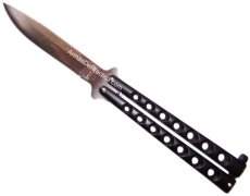 Navaja Mariposa Lion Tools, Economica, Supervivencia, Defensa Personal, Balisong, Negra