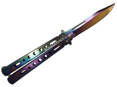 Navaja Mariposa / Balisong marca Lion Tools modelo Tornasol, Completamente en Metal