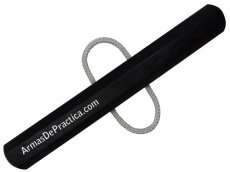 Yawara / Kubotan Octagonal en Madera Dura Machiche color Negro, Defensa Personal